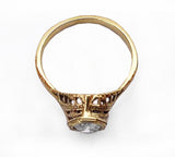 Antique Reproduction Gold Diamond Ring, by Rubini Jewelers