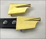 Brass Rowing Hatchet Blade Belt Buckle by Rubini Jewelers