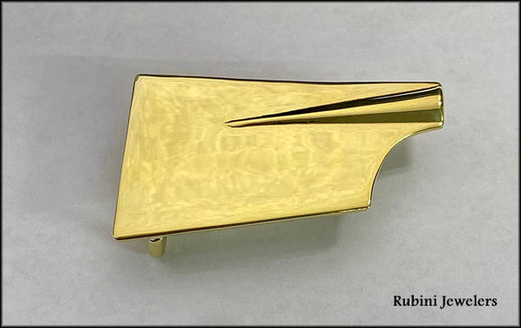 Brass Rowing Hatchet Blade Belt Buckle by Rubini Jewelers