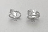 Bypass Tulip Rowing Blade Adjustable Rings by Rubini Jewelers