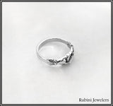 Claddagh Ring with Tiny Rowing Hatchet Oar Blade
