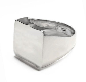 Coat of Arms Shape Silver Signet Ring