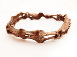 Copper Seaweed Handmade Bangle Bracelet by Rubini Jewelers