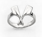 Crossed Rowing Hatchets with Shaft Ring by Rubini Jewelers