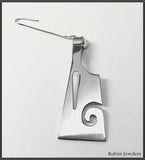 Rowing Hatchet Blade Ornament with Cut Out Swirl Design Made by Rubini Jewelers.