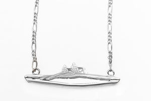 Double Sculls Rowing Boat Necklace by Rubini Jewelers