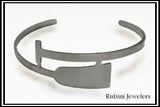 Dragon Boat, SUP, Paddle Board Paddle Stainless Steel Cuff Bracelet by Rubini Jewelers
