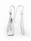 Medium Tulip Rowing Blade on French Wire Earrings Made by Rubini Jewelers.