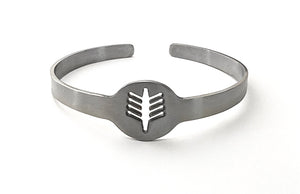 Cut Away Design Eight Sweep Rowing Boat Stainless Steel Cuff Bracelet by Rubini Jewelers