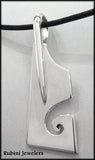 Extra Large Rowing Hatchet Blade with Swirl Pendant by Rubini Jewelers