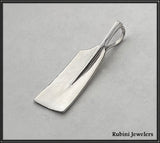 Extra Long Hatchet Blade Rowing Pendant by Rubini Jewelers