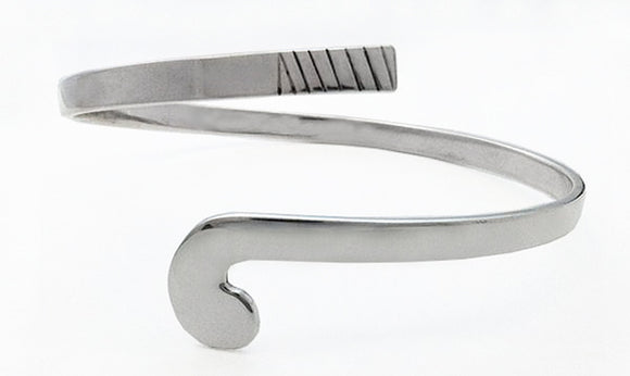 Field Hockey Stick Wrap Bracelet in Sterling Silver by Rubini Jewelers