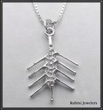 Fishbone Eight Pendant Sterling Silver, by Rubini Jewelers