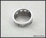 Four Oar with Coxswain Rowing Boat with Rims Ring by Rubini Jewelers