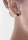 14Kt Gold Amethyst and Diamond Abstract Earrings at Rubini Jewelers