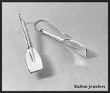 Half Tulip Oar Wire Earrings by Rubini Jewelers.