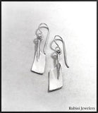 Sterling Silver Just Right Sized Hatchet Rowing Blade Dangle Earrings by Rubini Jewelers