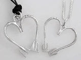 Heart Formed by Two Oars Pendant, by Rubini Jewelers