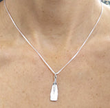 Medium Tulip Rowing Blade Charm with Light Chain Necklace by Rubini Jewelers