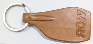 Key Ring: leather hatchet blade w/ "ROW"