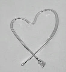 Large Free-Form Heart wirth Mini Blade Pendant by Rubini Jewelers