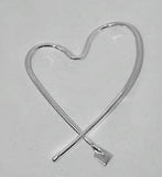 Large Free-Form Heart wirth Mini Blade Pendant by Rubini Jewelers