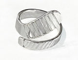 Large Ice Hockey Stick Wrap Ring Sterling Silver by Rubini Jewelers