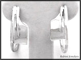 Sterling Silver Large Rowing Hatchet Oars Post Hoop Earrings, by Rubini Jewelers