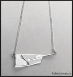 Long Rowing Blade Rowing Necklace with Double Chain by Rubini Jewelers
