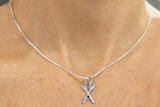 Medium Crossed Oars on Box Chain Rowing Necklace by Rubini Jewelers