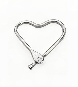 Free-Form Silver Medium Heart SUP Pendant by Rubini Jewelers