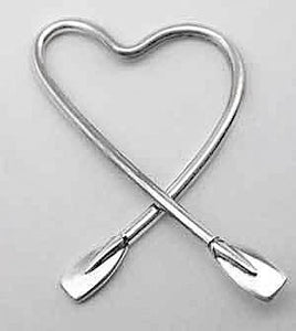 Medium Free Form Heart with 2 Petite Blades Pendant