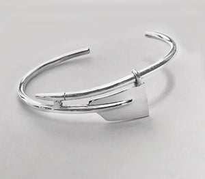 Medium Hatchet Oar Cuff Bracelet by Rubini Jewelers