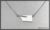 Medium Rowing Blade on Cable Chain Necklace by Rubini Jewelers
