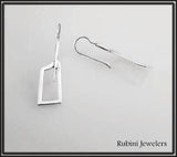 Medium Rowing Hatchet Blade Outlines Wire Earrings by Rubini Jewelers