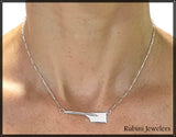 Necklace: Medium Hatchet + Shaft w/ Figaro Chain by Rubini Jewelers