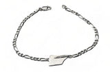 Medium Rowing Oar Blade and Figaro Chain Bracelet by Rubini Jewelers