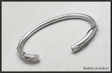 Men's Cuff Bracelet with Sterling Silver Mini Blades & 1/4 Twist by Rubini Jewelers