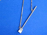 Necklace: small horizontal oar on light chain