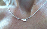 Petite Horizontal Rowing Blade with Cable Chain Necklace by Rubini Jewelers