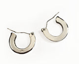Silver Oarlock Washer Solid Hoop Earrings by Rubini Jewelers