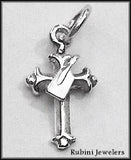 Pendant-Fleur de Lis Cross by Rubini Jewelers