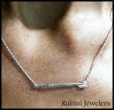 Petite Horizontal Hatchet Oar Rowing Necklace by Rubini Jewelers