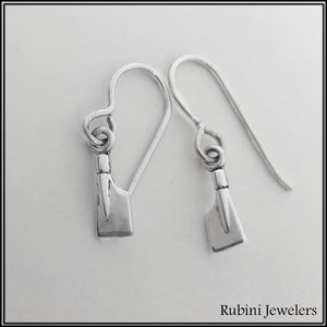 Petite Rowing Blade on French Wire Earrings by Rubini Jewelers
