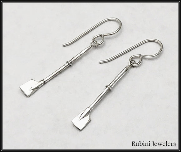 Petite Oar Dangle Earrings by Rubini Jewelers