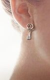 Petite Rowing Blades Swirl Post Earrings by Rubini Jewelers