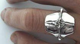 Single Rowing Shell on Signet Style Ring by Rubini Jewelers