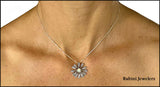 Rowing Blades Flower with Created Opal Pendant by Rubini Jewelers