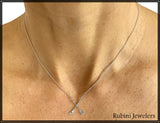 Crossed Hatchet Oars on Cable Chain Rowing Necklace by Rubini Jewelers