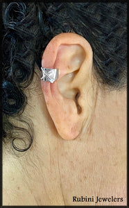 Rowing Textured Ear Cuff- Sterling Silver – Rubini Inc.